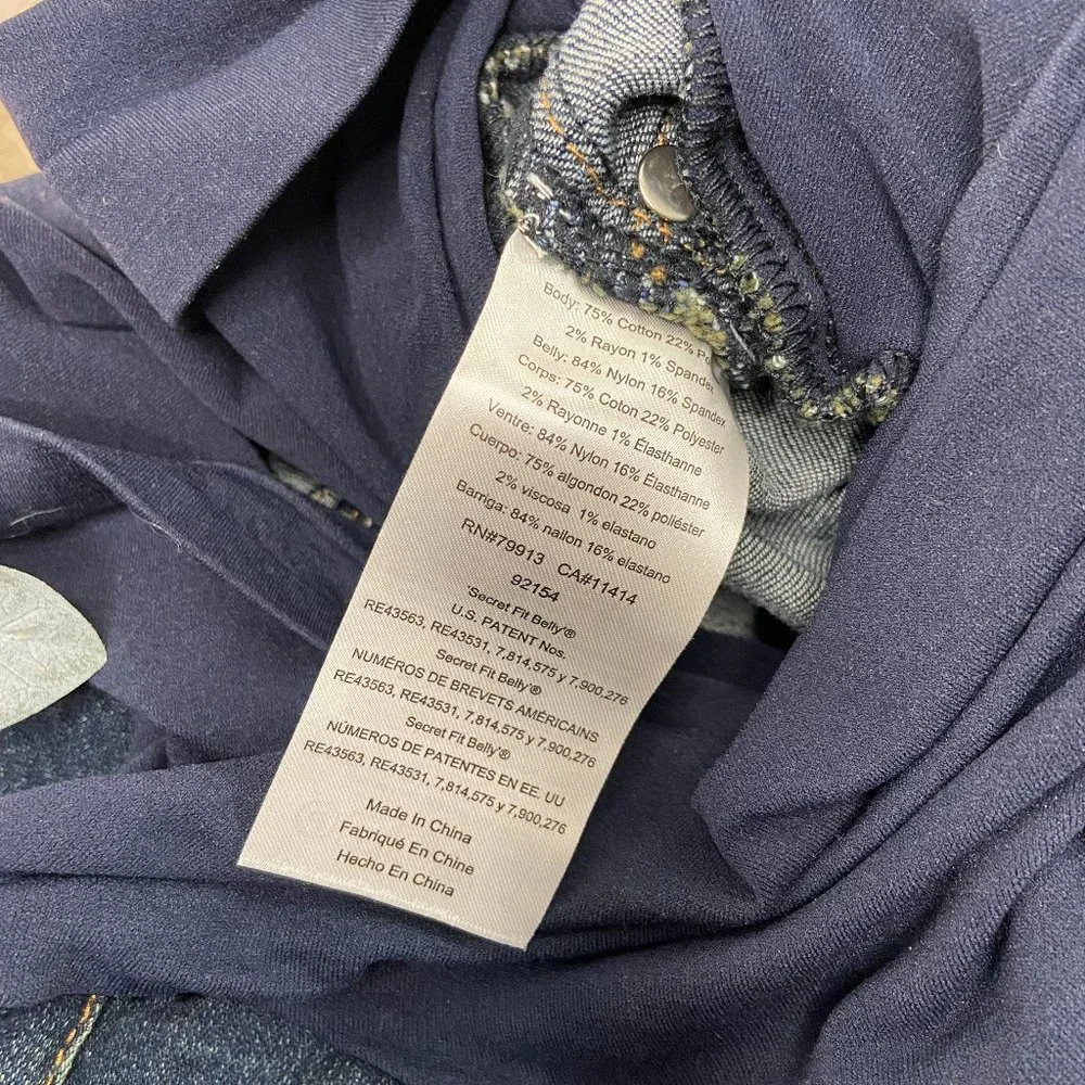Motherhood Maternity Indigo Blue Bootcut Denim Jeans Long Small